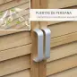 Armario para Terraza de Madera con 2 Estantes Interiores 2 puertas de Buena Ventilación y Techo Inclinado para Exterior 87x46,5x