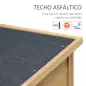 Armario para Terraza de Madera con 2 Estantes Interiores 2 puertas de Buena Ventilación y Techo Inclinado para Exterior 87x46,5x