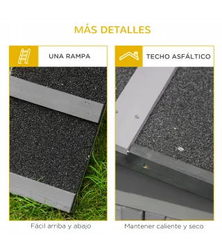 Conejera de Exterior Hecha de Madera Jaula para Conejos con Múltiples Entradas Bandeja Extraíble y Lavable Gran Espacio Interior