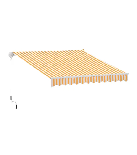 Toldo de Pared con Brazo Articulado y Manivela Marco Resistente de Aluminio y Cubierta de Poliéster 295x245 cm Naranja