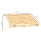 Toldo de Pared con Brazo Articulado y Manivela Marco Resistente de Aluminio y Cubierta de Poliéster 295x245 cm Naranja