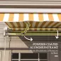 Toldo de Pared con Brazo Articulado y Manivela Marco Resistente de Aluminio y Cubierta de Poliéster 295x245 cm Naranja