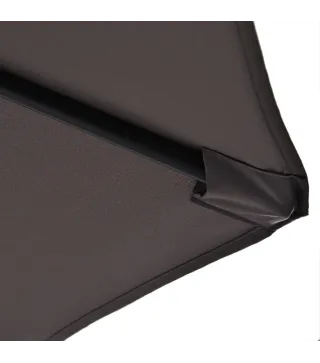 Sombrilla Doble de 270x445x260 cm Parasol Grande Inclinable con Manivela para Abrir y Cerrar Fácil Color Gris