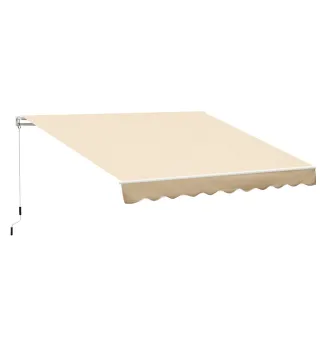 Toldo de Pared con Brazo Articulado y Manivela Marco Resistente de Aluminio y Cubierta de Poliéster 295x245 cm Beige