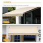 Toldo de Pared con Brazo Articulado y Manivela Marco Resistente de Aluminio y Cubierta de Poliéster 295x245 cm Beige
