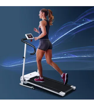 Cinta de Andar Plegable Cinta de Correr Eléctrica Velocidad de 1-10km/h con Pantalla LCD y Carga Máx. 110 kg para Fitness Hogar