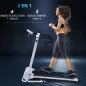 Cinta de Andar Plegable Cinta de Correr Eléctrica Velocidad de 1-10km/h con Pantalla LCD y Carga Máx. 110 kg para Fitness Hogar