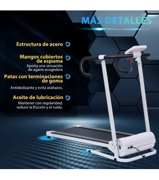 Cinta de Andar Plegable Cinta de Correr Eléctrica Velocidad de 1-10km/h con Pantalla LCD y Carga Máx. 110 kg para Fitness Hogar