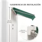 Toldo de Pared con Brazo Articulado y Manivela Marco Resistente de Aluminio y Cubierta de Poliéster 295x245 cm Verde