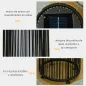 Linterna de Jardín de Ratán Sintético Farola Solar Exterior con Luces LED Encendido y Apagado Automático Impermeable para Terraz