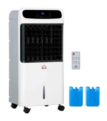 Climatizador 4 en 1 con Control Remoto 3 Modos 3 Velocidades Temporizador y Pantalla Táctil 38x35x81 cm Blanco