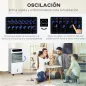 Climatizador 4 en 1 con Control Remoto 3 Modos 3 Velocidades Temporizador y Pantalla Táctil 38x35x81 cm Blanco