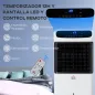 Climatizador 4 en 1 con Control Remoto 3 Modos 3 Velocidades Temporizador y Pantalla Táctil 38x35x81 cm Blanco