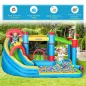 Castillo Inflable Infantil con Tobogán Cama de Salto Piscina Muro de Escalada Inflador 390x300x197 cm Multicolor