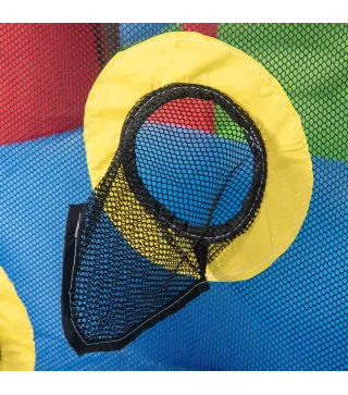 Castillo Inflable Infantil con Tobogán Cama de Salto Piscina Muro de Escalada Inflador 390x300x197 cm Multicolor