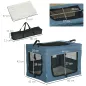 Transportín para Perros y Gatos Bolsa para Mascotas Transportador para Perros 60x42x42cm Azul