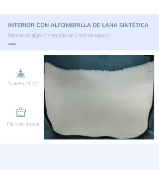 Transportín para Perros y Gatos Bolsa para Mascotas Transportador para Perros 60x42x42cm Azul
