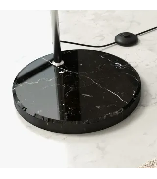 Lámpara de Pie en Forma Arco Moderna Portalámpara E27 40 W con Interruptor de Pie 110-115x30x170-180 cm Plata y Negro