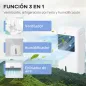 Enfriador de Aire con 3 Velocidades Temporizador 7,5h Tanque de Agua 15L Apto para 15-20 ㎡ 37x32x78 cm Blanco Enfriador de Aire con 3 Velocidades Temporizador 7,5h Tanque de Agua 15L Apto para 15-20 ㎡ 37x32x78 cm Blanco