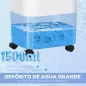 Enfriador de Aire con 3 Velocidades Temporizador 7,5h Tanque de Agua 15L Apto para 15-20 ㎡ 37x32x78 cm Blanco
