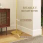 Lámpara de Pie Moderna con Pantalla de Lino Sintético Lámpara de Lectura para Salón 64x38x163,5 cm Blanco y Dorado