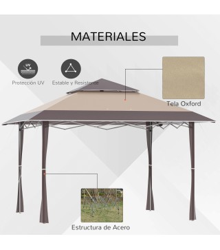 Cenador Plegable con Doble Techo