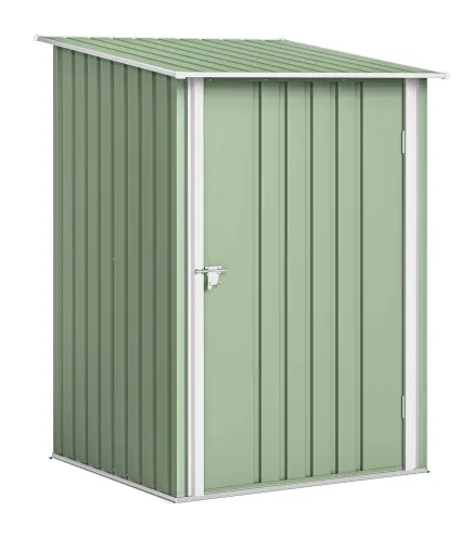 Caseta de Jardín Metálica 0,92 m² 100x103x160 cm con 1 Puerta y Cerradura para Almacenamiento Herramientas Verde Claro