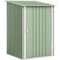 Caseta de Jardín Metálica 0,92 m² 100x103x160 cm con 1 Puerta y Cerradura para Almacenamiento Herramientas Verde Claro