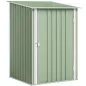 Caseta de Jardín Metálica 0,92 m² 100x103x160 cm con 1 Puerta y Cerradura para Almacenamiento Herramientas Verde Claro