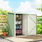 Caseta de Jardín Metálica 0,92 m² 100x103x160 cm con 1 Puerta y Cerradura para Almacenamiento Herramientas Verde Claro