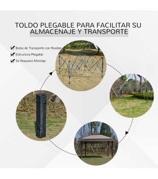 Cenador Plegable con Doble Techo