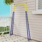 Estructura de Columpio Infantil Plegable con 2 Ganchos 4 Estacas Resistente para 50 kg Forma A 128x155x157 cm Azul