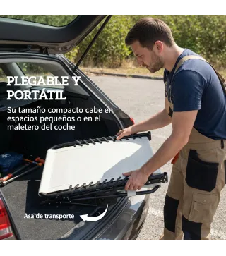 Set de 2 Tumbonas Plegables con Reposacabezas Bolsillo Lateral y Respaldo Reclinable en 5 Posiciones Blanco Crema