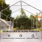 Carpa Garaje de Exterior 3x6 m con Tejido PE Resistente Estructura de Acero y Paredes Desmontables Gris Oscuro