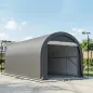 Garaje Exterior para Coche 3x5 m Impermeable con Tejido PE Resistente Marco de Acero Galvanizado UPF30+ Gris