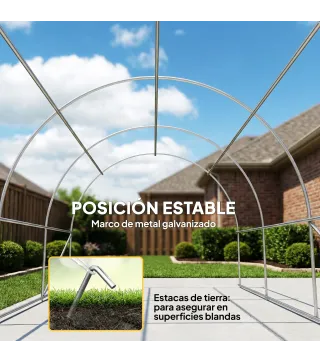 Garaje Exterior para Coche 3x5 m Impermeable con Tejido PE Resistente Marco de Acero Galvanizado UPF30+ Gris