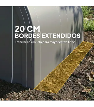 Garaje Exterior para Coche 3x5 m Impermeable con Tejido PE Resistente Marco de Acero Galvanizado UPF30+ Gris