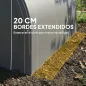 Garaje Exterior para Coche 3x5 m Impermeable con Tejido PE Resistente Marco de Acero Galvanizado UPF30+ Gris