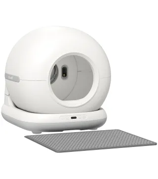 Arenero Gatos Autolimpiable 72L Extragrande Control por APP Control de Olores y Ruido Sensores de Seguridad Alfombrilla