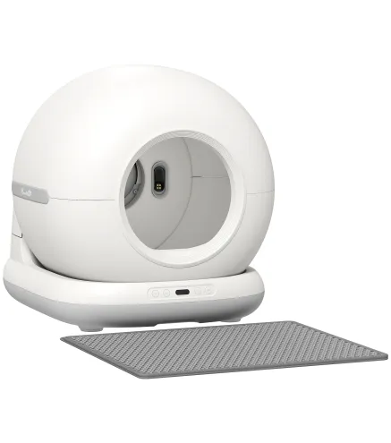 Arenero Gatos Autolimpiable 72L Extragrande Control por APP Control de Olores y Ruido Sensores de Seguridad Alfombrilla