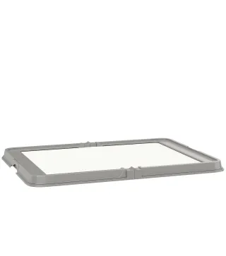 Inodoro para Perros Plegable 86x62 cm Bandeja Sanitaria Perros Entrenamiento 3 Almohadillas Pies Antideslizantes Gris