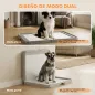 Inodoro para Perros Plegable 86x62 cm Bandeja Sanitaria Perros Entrenamiento 3 Almohadillas Pies Antideslizantes Gris