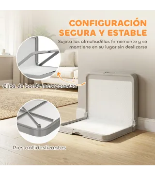 Inodoro para Perros Plegable 86x62 cm Bandeja Sanitaria Perros Entrenamiento 3 Almohadillas Pies Antideslizantes Gris