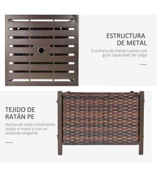 Mesa Auxiliar de Ratán