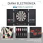 Diana Electrónica Digital hasta 8 Jugadores con 12 Dardos y 30 Puntas con Pantalla LED Puertas 27 Juegos Distintos y 202 Variant