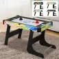 Mesa Multijuegos Plegable 4 en 1 con Futbolín, Hockey, Billar y Ping-pong de Sobremesa 86,5x43,5x64 cm