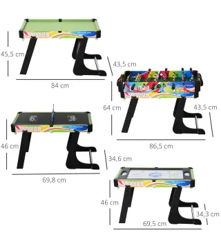 Mesa Multijuegos de 4 en 1