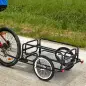 Remolque de Bicicleta Plegable para Carga 40kg Carga de Equipaje con Marco de Acero Ligero y Reflectores 139x71,5x49 cm Negro