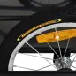 Remolque de Bicicleta Plegable para Carga 40kg Carga de Equipaje con Marco de Acero Ligero y Reflectores 139x71,5x49 cm Negro