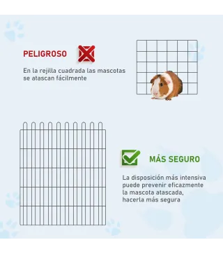 Parque de Juegos para Perros 8 Paneles 76x71 cm Plegables Jaula Metálica para Mascotas con Puerta para Jardín Patio Exterior Neg